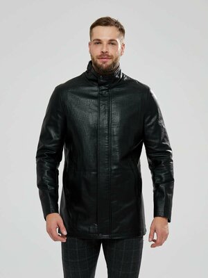 Кожаная куртка RATSKA дипломат, размер 52, черный