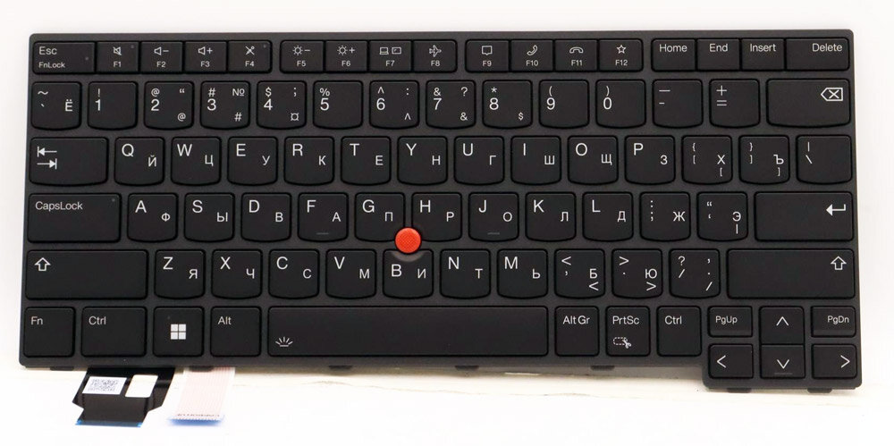Клавиатура для ноутбука Lenovo ThinkPad L14 T14 P14s gen 3 черная с подсветкой