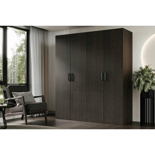 Шкаф 4-х створчатый Аксельвуд венге, размер 160х51х184 см