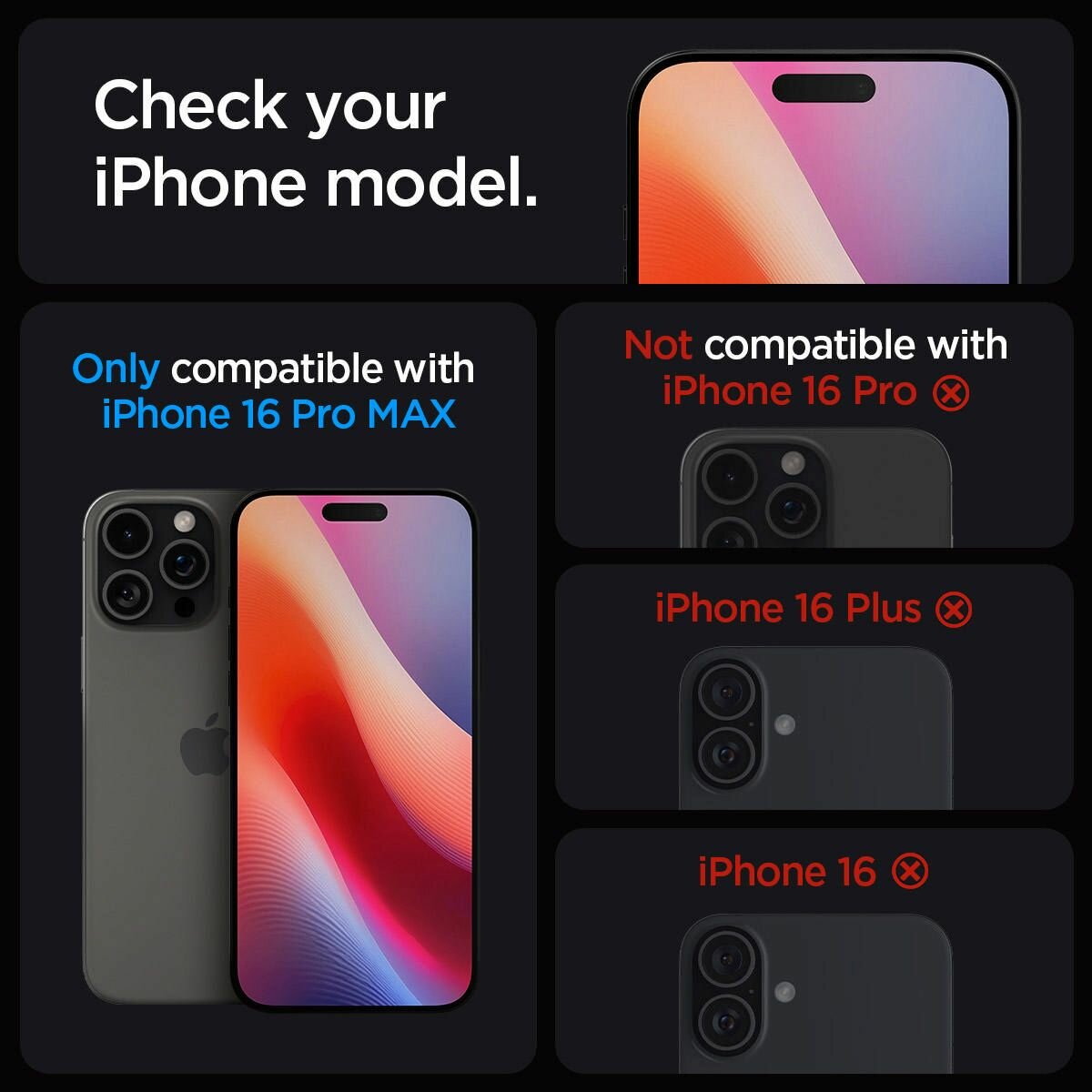 Защитное стекло SPIGEN для iPhone 16 Pro Max Glas.tR EZ Fit 2 шт Прозрачный AGL07907 — фото 1