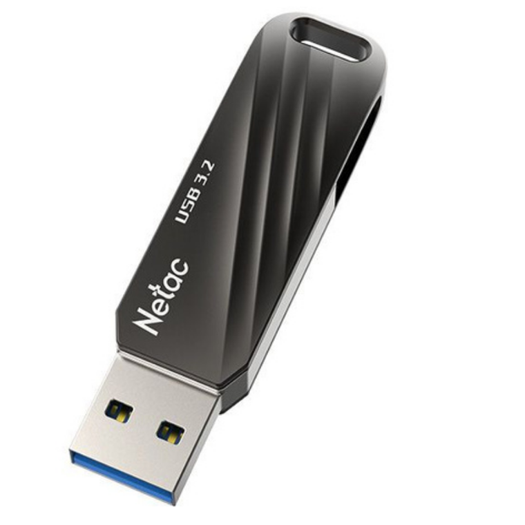 Флешка Netac US11, 32 ГБ, USB 3.2 Gen1/USB Type-C, серебристый/черный (NT03US11C-032G-32BK) — фото 1