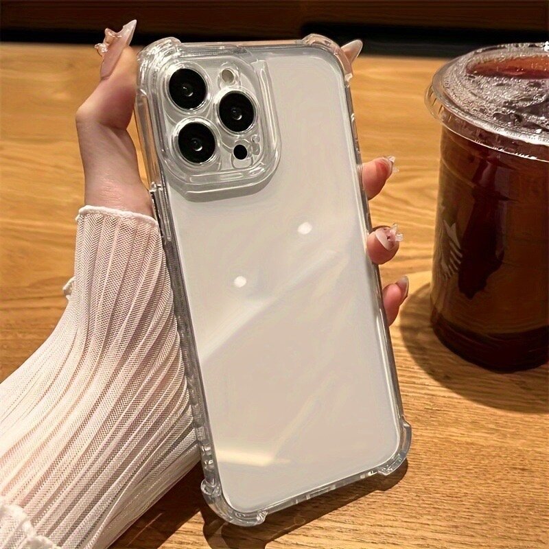 Противоударный прозрачный чехол с защитой камеры для Apple iPhone 16 Pro Max (Эпл Айфон 16 Про Max) — фото 1