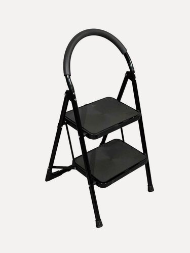 Изображение товара Стремянка Sevenberg Prima Lux Черная 2 Широкие Ступени, Рабочая Высота 2.5 М, Нагрузка 150 Кг.
