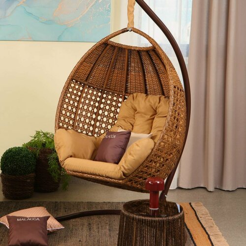 Изображение товара Подвесное кресло MALACCA Авиано, с подушкой, орех, сталь, до 150кг