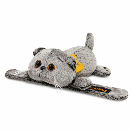 Игрушка мягкая BASIK & Co Кот Басик с бантиком на браслете 1