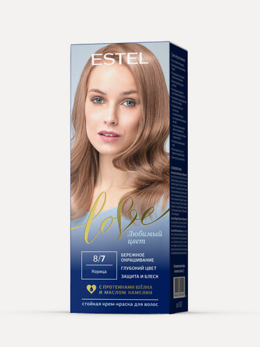 Изображение товара ESTEL Стойкая крем-краска LOVE для закрашивания седины, тон 10/7 Блондин сатиновый, 115 мл