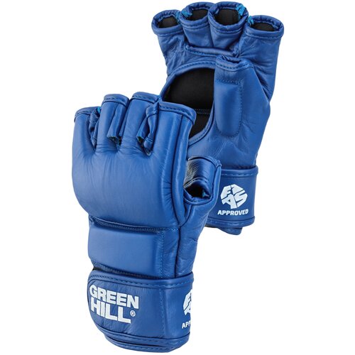 GREEN HILL MMF-0026a Перчатки для боевого самбо FIAS Approved (Лицензия FIAS) синие (L)