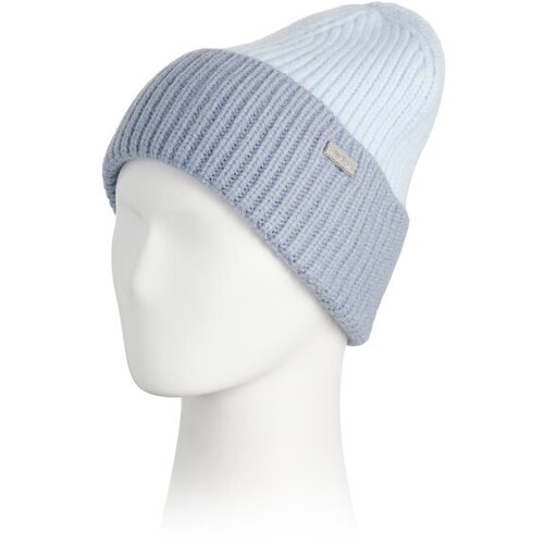 Шапка STEVE MADDEN OS голубая со светло-синим отворотом вязаная Turn Cuff Beanie