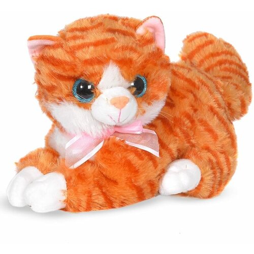 Мягкая игрушка Кошка Марика рыжая в полоску 25 см