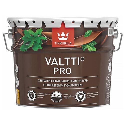 TIKKURILA VALTTI PRO лазурь сверхпрочная, защитная, глянцевая, бесцветный (9л)