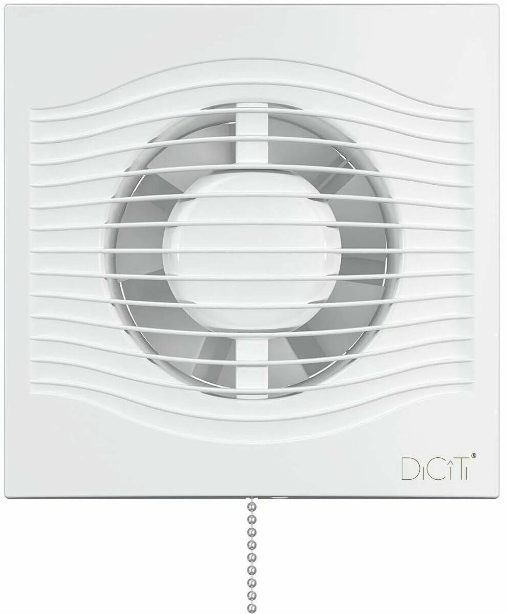 Вентилятор осевой вытяжной SLIM 4C-02 с обратным клапаном и тяговый выключателем D100 - фотография № 2