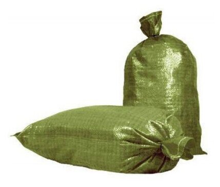 Мешки для строительного мусора зеленые 10 шт. - фотография № 1