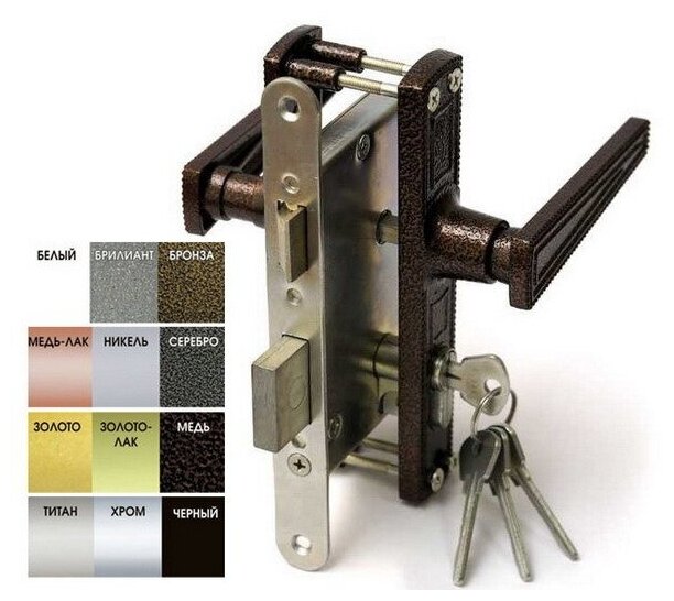 Замок врезной ЗВ4-3.01 брон М/О 55 (15) зенит - фотография № 2
