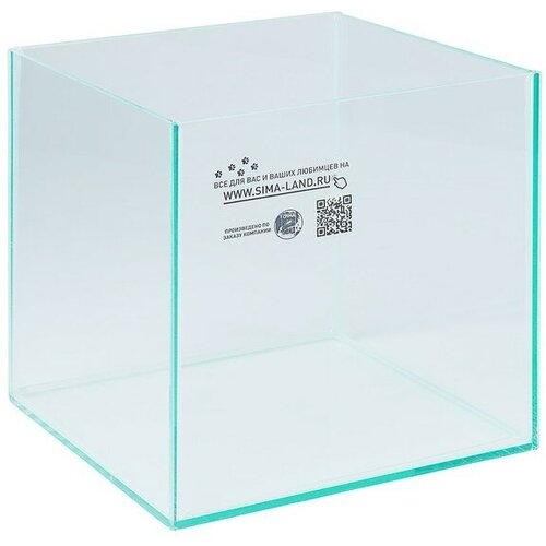 Пижон Аква Аквариум Куб без покровного стекла, 16 литров, 25 х 25 х 25 см, бесцветный шов