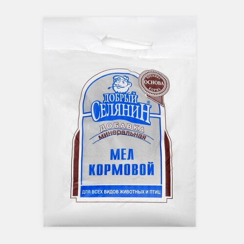 Мел кормовой Добрый селянин для животных и птиц, 2,5 кг