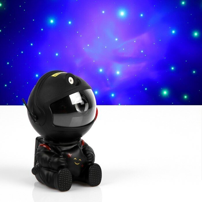 Световой прибор"Космонавт со звездой" черный, 13 см, лазер/проектор, Usb, RGB Luazon Lighting 961674 . - фотография № 6