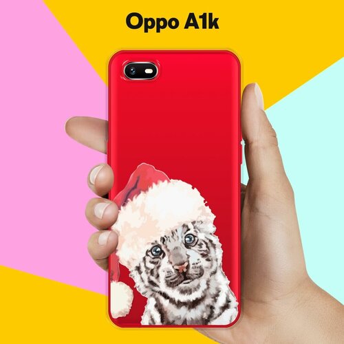 Силиконовый чехол на OPPO A1k Белый тигр / для Оппо А1к силиконовый чехол на oppo a1k тигр для оппо а1к