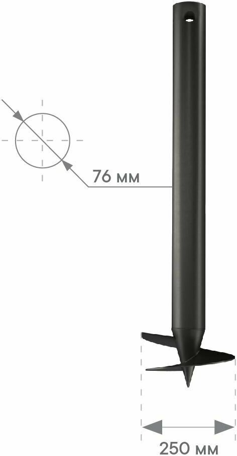 Винтовая свая СВСН-76х250х1500 мм Стандарт (3 мм) - фотография № 3