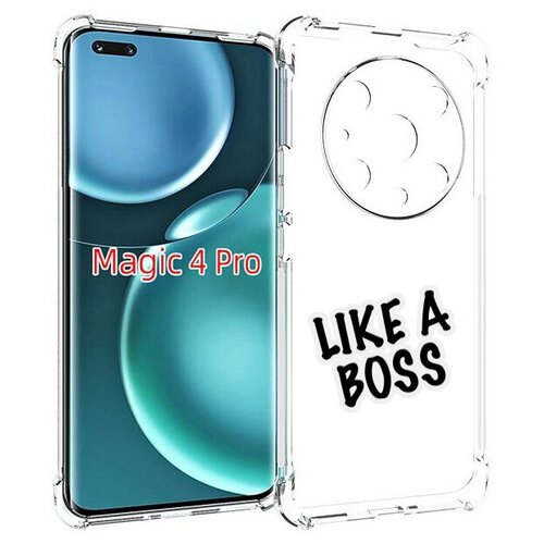 Чехол MyPads Like-a-boss для Honor Magic4 Pro / Magic4 Ultimate задняя-панель-накладка-бампер