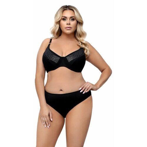 Раздельный купальник plus size со стразами на лифе, 80D/40