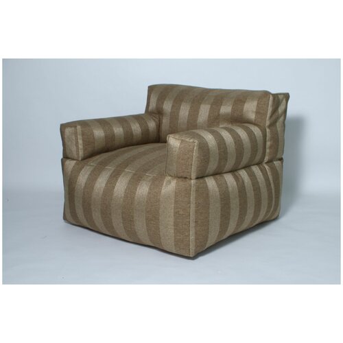 фото Бескаркасное кресло "уют" полоса коричневая wowpuff