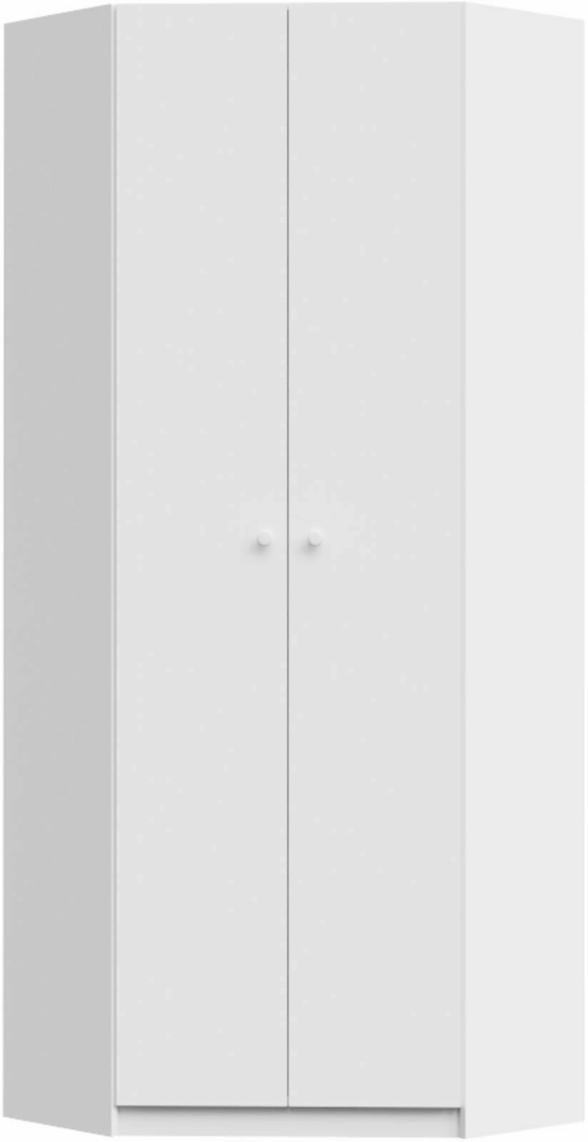 Шкаф распашной угловой белого цвета двухдверный (88,4 Х 240 Х 88,4 Х 42 см) для прихожей, спальни, зала, гостиной. - фотография № 7