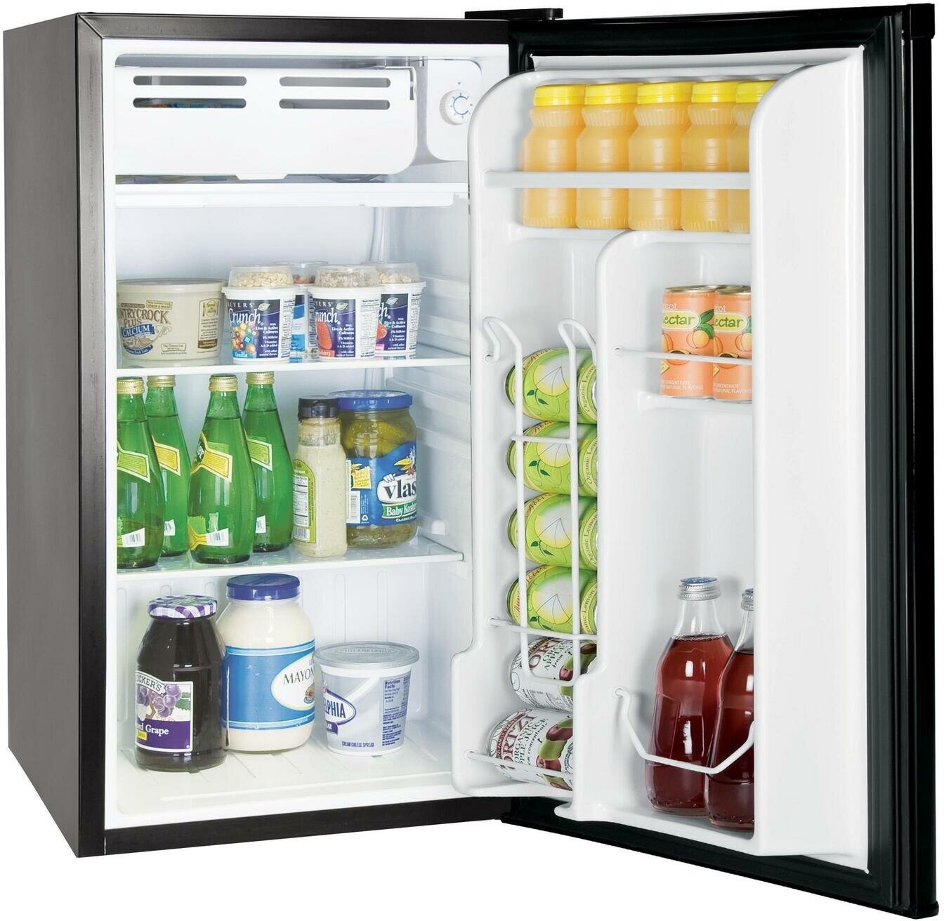 Шкаф холодильный с глухой дверью COOLEQ TBC-90S черный, барный холодильник, однокамерный, мини холодильник