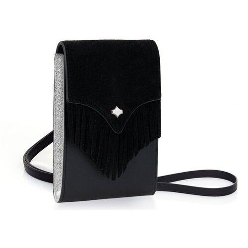  Any Di PhoneBag Fringes Black Silver BS nappa lather