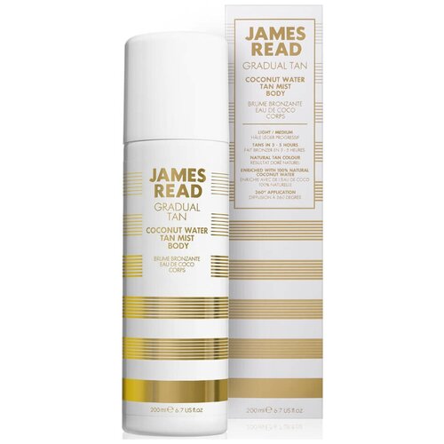 JAMES READ спрей для автозагара Coconut Water Tan Mist Body , 200 мл james read кокосовая вода спрей освежающее сияние coconut water tan mist body 200 мл james read gradual tan