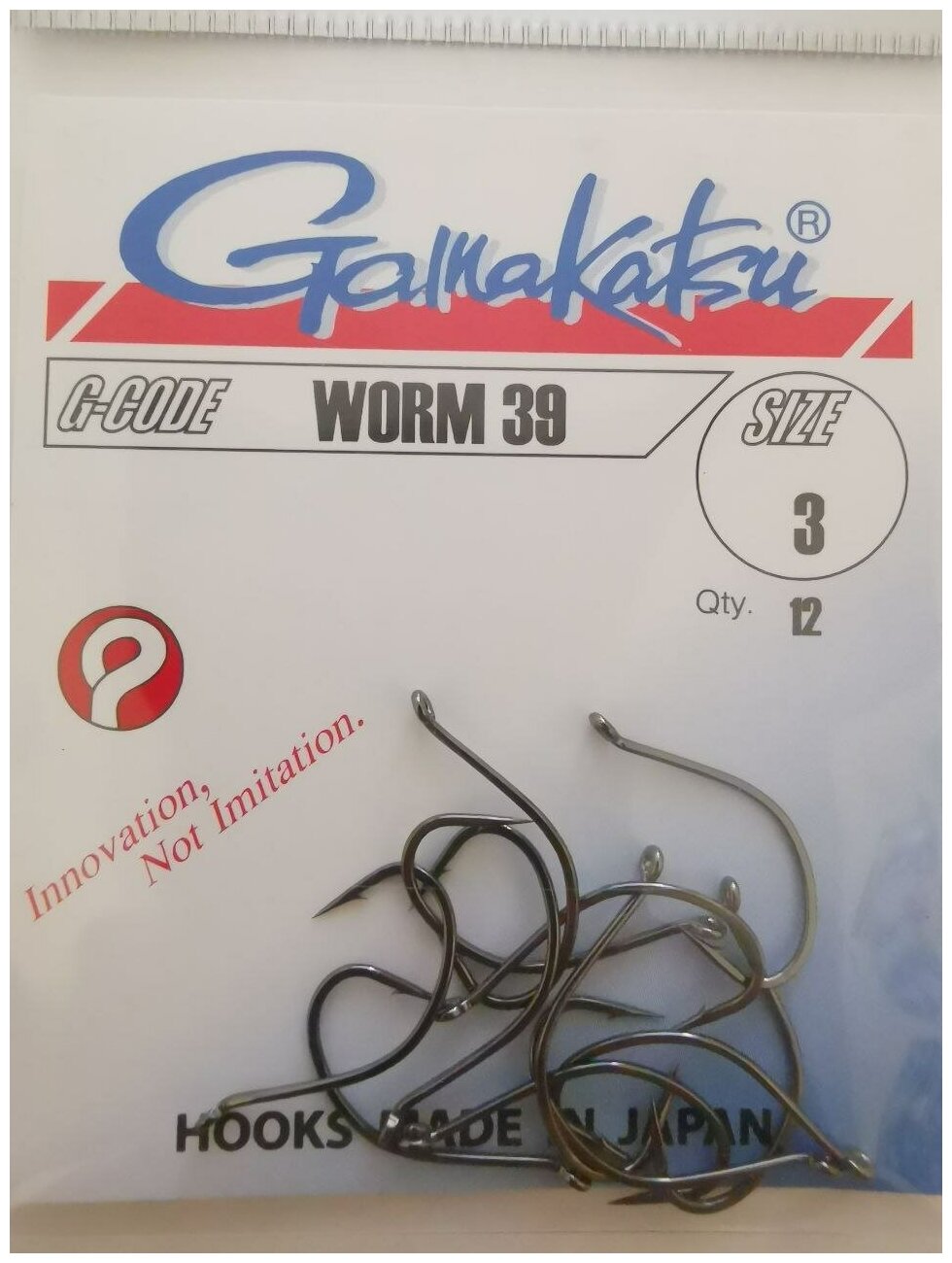 Крючок Gamakatsu Hook WORM 39 №3