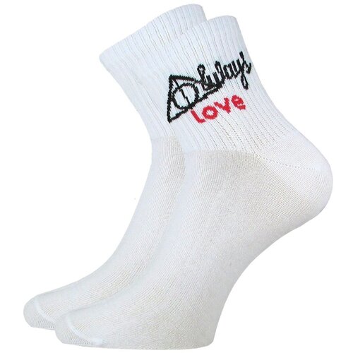 фото Носки , размер 23-25, черный, красный, белый innel