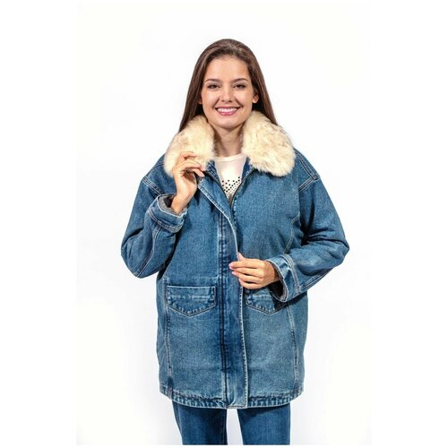 Джинсовая женская куртка Sherpa oversize