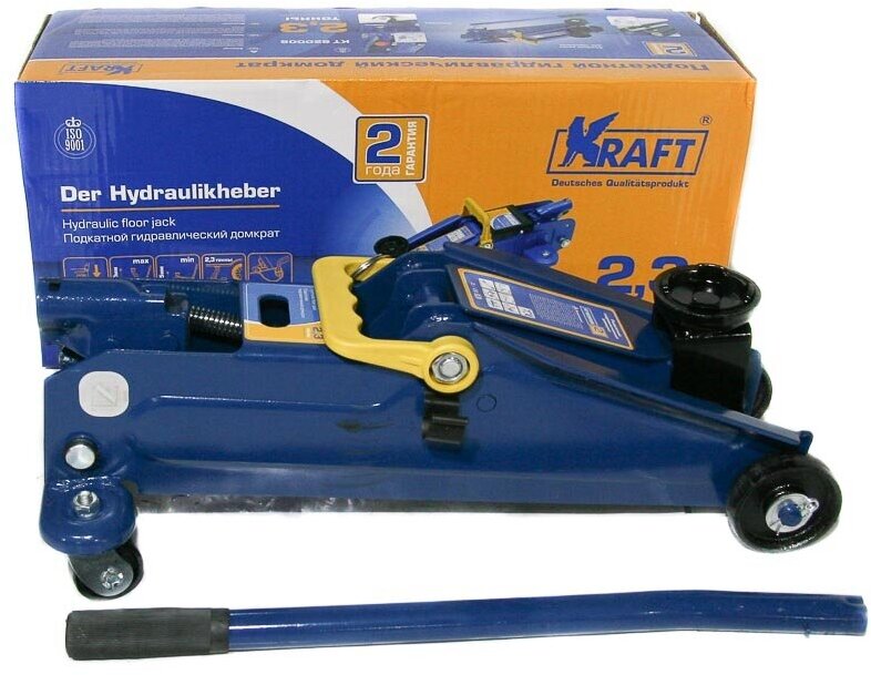 Домкрат подкатной гидравлический KRAFT KT 820008 (23 т)