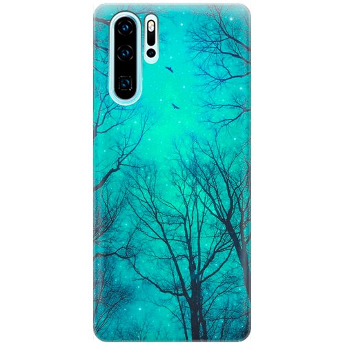 фото Re:pa накладка transparent для huawei p30 pro с принтом "голубое небо в ветках"