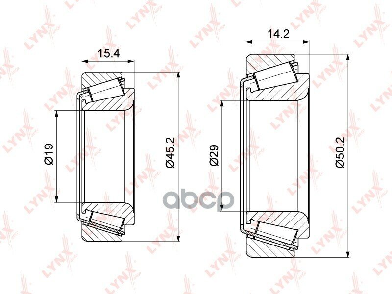 Подшипник Ступицы Задний Audi A4 1.6-2.8 95-00 / A6 1.8-2.8 94-97 / 80 1.4-2.0 >94 / 100 1.8-2.8 >94 LYNXauto арт. WB-1276