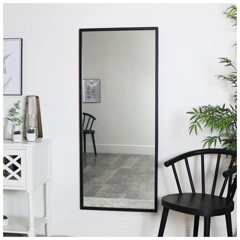 Зеркало настенное зеркало интерьерное ONE MIRROR 160х60 черное, чёрное - фотография № 4