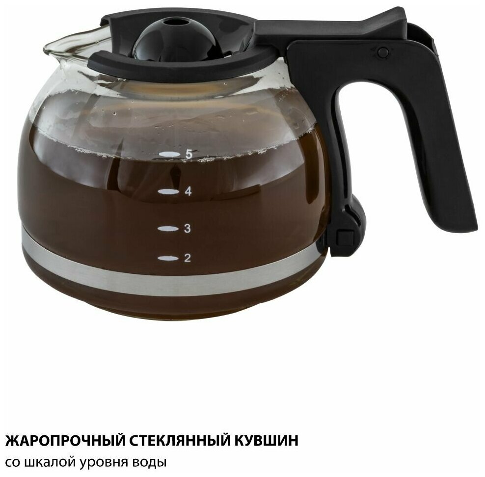 Кофеварка JVC JK-CF25 black - фотография № 5