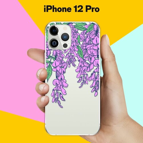 Силиконовый чехол Цветы фиолетовые на Apple iPhone 12 Pro