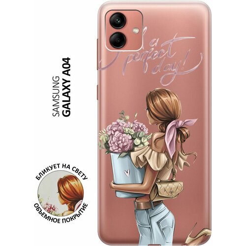 Силиконовый чехол с принтом Suach a Perfect Day! для Samsung Galaxy A04 / Самсунг А04 силиконовый чехол на samsung galaxy a04 самсунг а04 с 3d принтом flowers and fern прозрачный