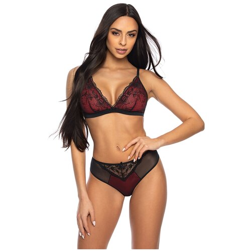 Бюстгальтер MAT Percy черно-красный Размер 80B 4154₽