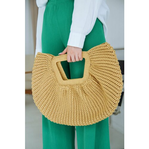 Сумка  классическая, текстиль, бежевый