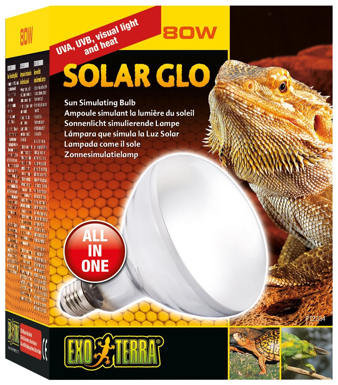 Лампа солнечного света EXO TERRA(HAGEN) EXO TERRA Solar Glo 80 Вт /ультраф., инфракр., и видимый свет/ PT2334 (H223348)