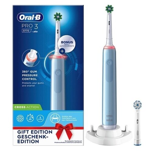 Электрическая зубная щетка Oral-B Pro 3 3770 Blue