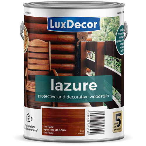 LuxDecor лазурь для дерева 2.5 л, Бесцветный