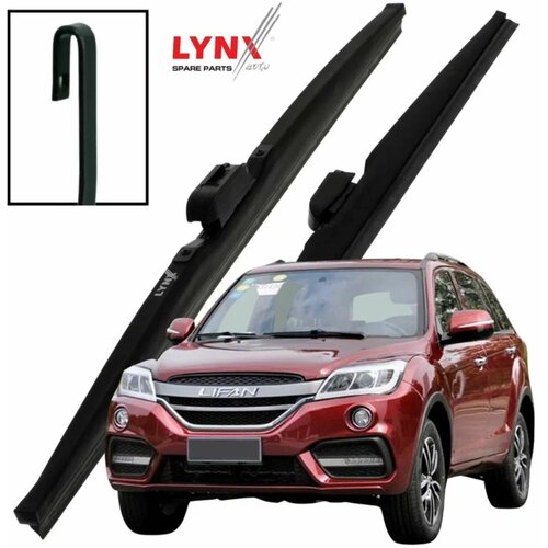 Дворники Lifan X60 / Лифан Х60 2-й рест. 2016 2017 2018 2019 2020 2021 2022 Щетки стеклоочистителя зимние LYNXauto 600мм-450мм к-т 2шт.