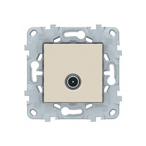 Розетка TV UNICA NEW, одиночная, бежевый | код. NU546244 | Schneider Electric (10шт. в упак.)