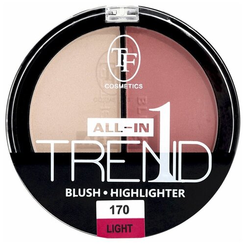 TF Cosmetics Палетка хайлайтеров и румян Trend All-In-One, 170 light