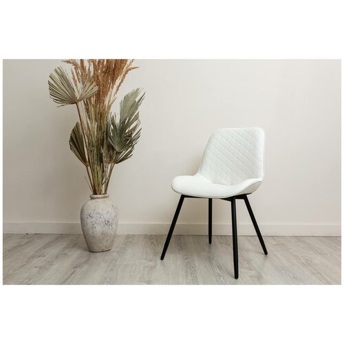 Стул для кухни и дома Marseille Марсель (Цвет:Белый, Ножки металл, Экокожа)