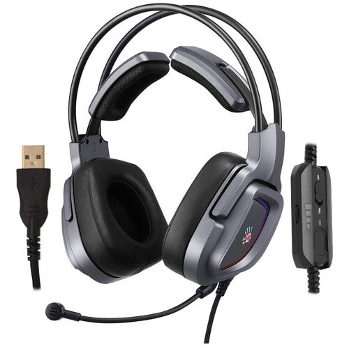 Наушники с микрофоном A4Tech Bloody G575 USB GREY серый 436000₽