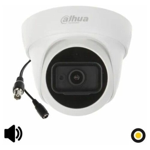 Видеокамера Dahua уличная купольная 2Mп объектив 36 мм 1920x1080p DH-HAC-HDW1200TLP-A-0360B-S5 287500₽